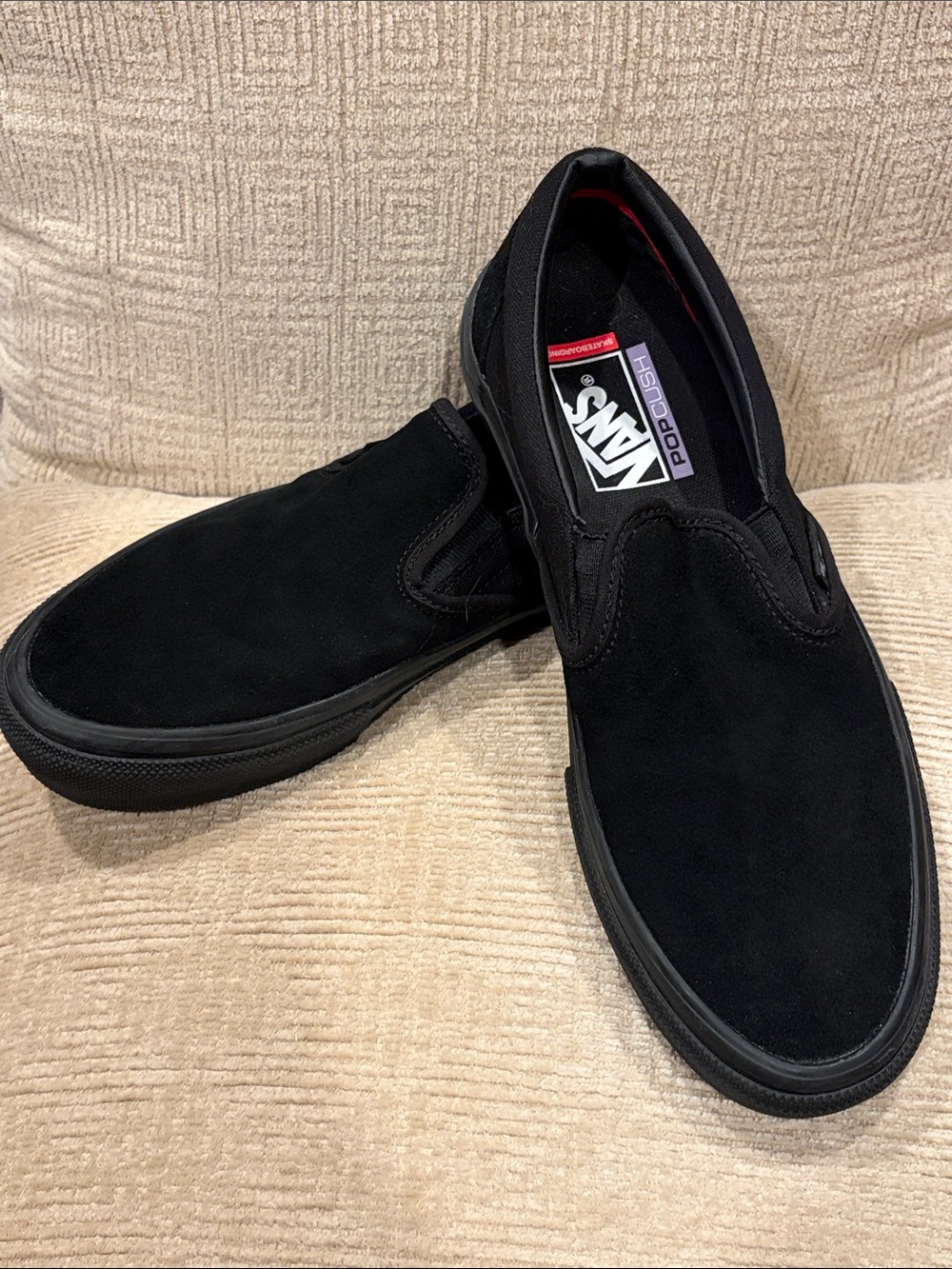 Men’s Vans PopCush Black Suede Size 8